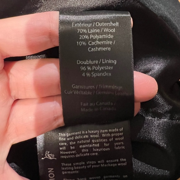 Mackage Wool Coat (Worn Once) - Picture 9 of 11